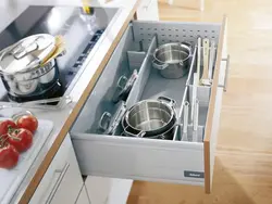 Выдвижной шкаф для кухни фото