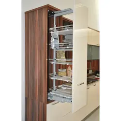 Выдвижной шкаф для кухни фото