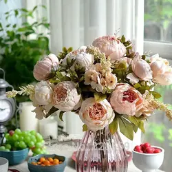 Bouquet of flowers in the kitchen photo