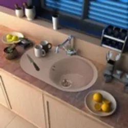 Beige Kitchen Sink Photo