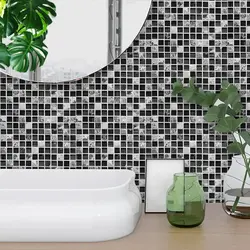 Mosaic panels in the bathroom photo