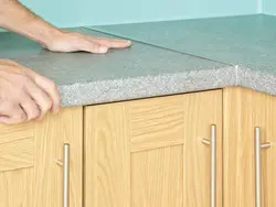 Countertop joints in the kitchen photo