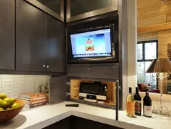 White TV in the kitchen photo