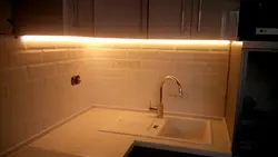 Corner lighting for kitchen photo