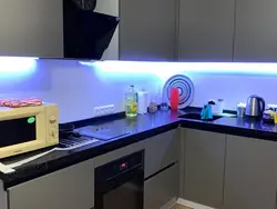 Угловая подсветка для кухни фото