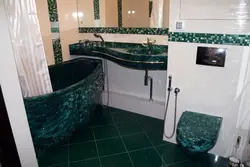 Жасыл мәрмәр фотодағы ванна
