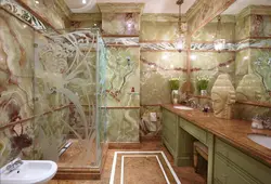 Bath in green marble photo