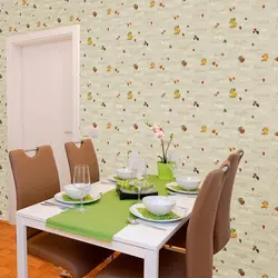 Paper wallpaper for kitchen photo