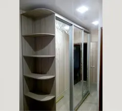 Hallway with side shelves photo