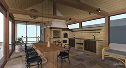 Summer kitchens made of timber photo