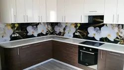 Apron for kitchen orchids photo