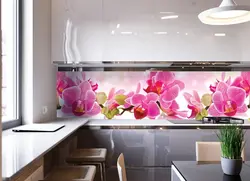 Apron For Kitchen Orchids Photo