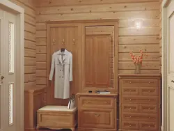 Hallways in a log house photo