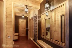 Hallways in a log house photo