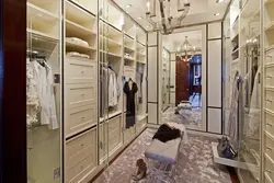 Фото гардеробных комнат с зеркалом