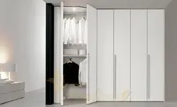Tall wardrobe in the bedroom photo