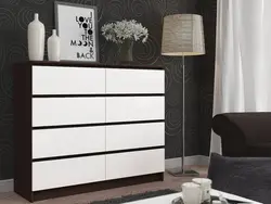 Tall chest of drawers in the bedroom photo