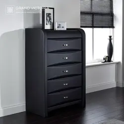 Tall chest of drawers in the bedroom photo