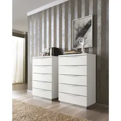 Tall chest of drawers in the bedroom photo