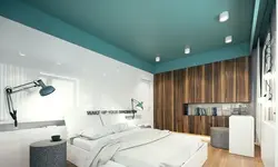 Tension walls in the bedroom photo