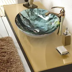 Glass bathroom sinks photo