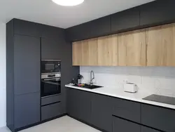 Кухня графит угловая дизайн фото