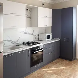 Kitchen graphite corner design photo