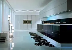 White kitchen with lighting photo