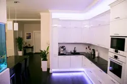 Белая Кухня С Подсветкой Фото