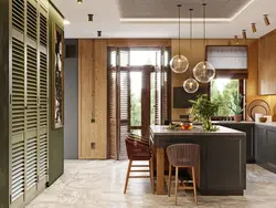 Louvered doors for the kitchen photo