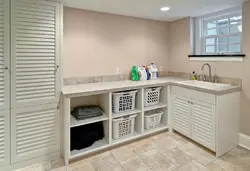 Louvered doors for the kitchen photo