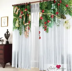New Year's curtains for the kitchen photo
