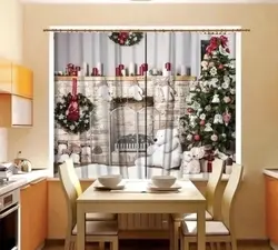 New Year's curtains for the kitchen photo