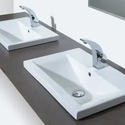 Rectangular sinks in the bathroom photo