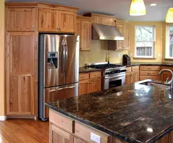 Kitchen With Oak Countertop Photo