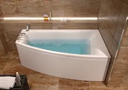 Photo bathtub made of cast marble