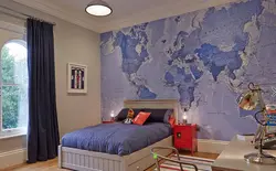 Photo wallpaper for a boy's bedroom