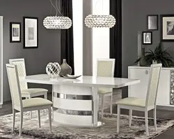 White Table For Living Room Photo