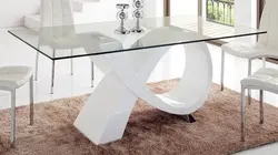 Белый стол для гостиной фото