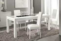 Белый стол для гостиной фото