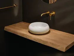 Yuvarlaq vanna otağı lavabo fotoşəkili