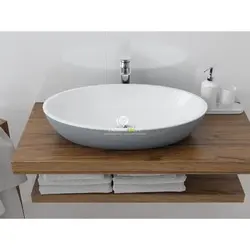 Yuvarlaq vanna otağı lavabo fotoşəkili