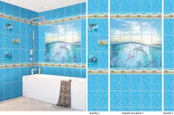 Bathroom panels dolphins photo