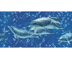Vanna otağı panelləri delfinlər fotoşəkili