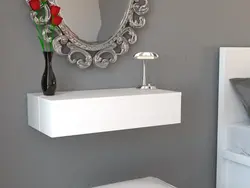 Hanging console in the bedroom photo