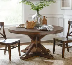 Wooden Table In The Living Room Photo