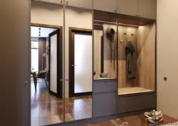 Closed hallway with mirror photo