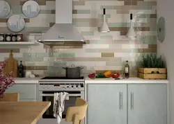 Square tiles in the kitchen photo