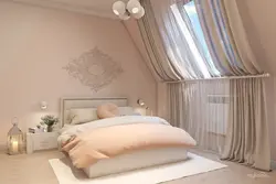 Powder curtains in the bedroom photo