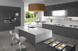 Gray high-tech kitchens photo
